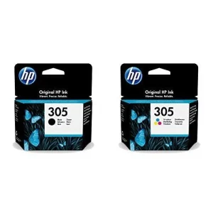 Model: HP 305 Compatible Printer(Please make sure your existing & mentioned toner/cartridge model are same before buying new one) HP DeskJet 2320, HP DeskJet 2710, HP DeskJet 2720, HP DeskJet 2721, HP DeskJet 2723, HP DeskJet Plus 4120, HP DeskJet Plus 4122, HP DeskJet Plus 4130 All-in-One Printer Printing Color: Black & Tri-Color Printing Technology: Ink Duty Cycle up to (Yield): Black :120 Pages, Tri-Color:100 Pages OthersInk drop: Ink drop: Black :17.9 pl, Ink types: Pigment-based  Tri-Color:6.3 pl, 2.8 pl, Ink types: Dye-based  Part No: 3YM60AE Warranty: No warranty Made in/ Assemble: China Country Of Origin: USA