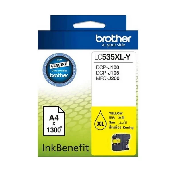 Brother LC535XLY Yellow Cartridge price in Bangladesh and availability on Tonercartridgebd.com.