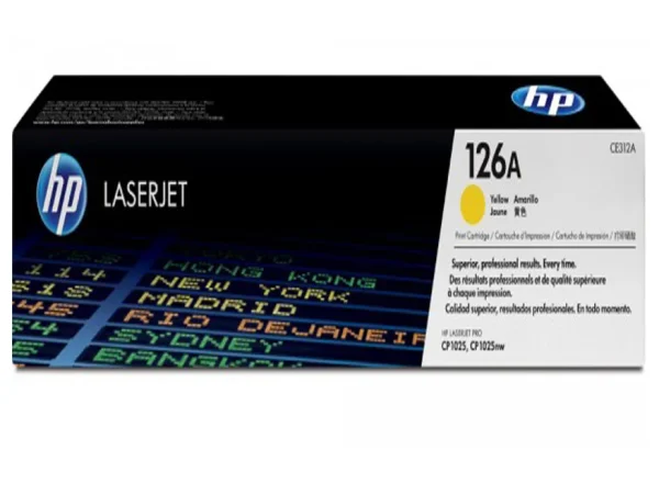 Remove term: HP 126A Yellow Original LaserJet Toner (CE312A) HP 126A Yellow Original LaserJet Toner