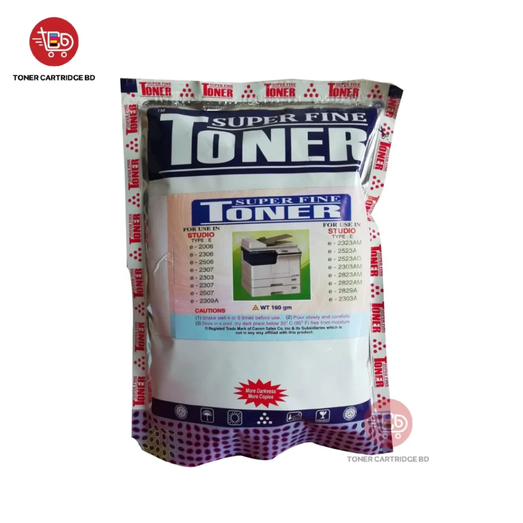 Product Type: Poly Toner For use in: e-studio all digital copier Color: Black Toner origin: China Weight: 250g High-performance Ideal for home offices or small businesses Easy to setup